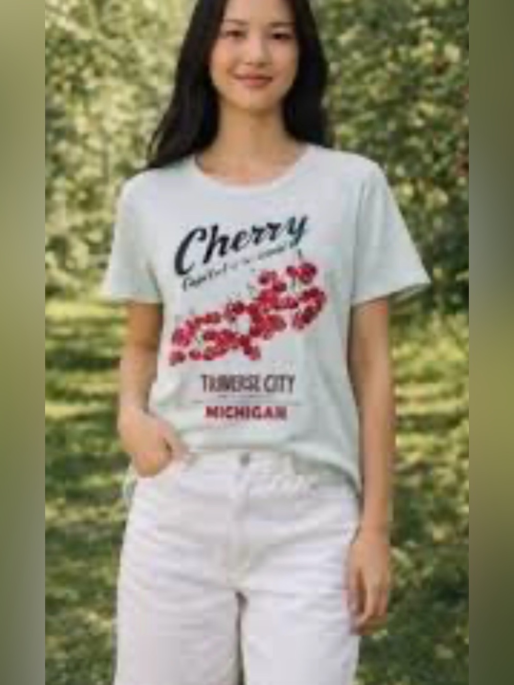 J.Crew "Traverse City, Michigan" Cherry Capital of the World graphic t-shirt. S